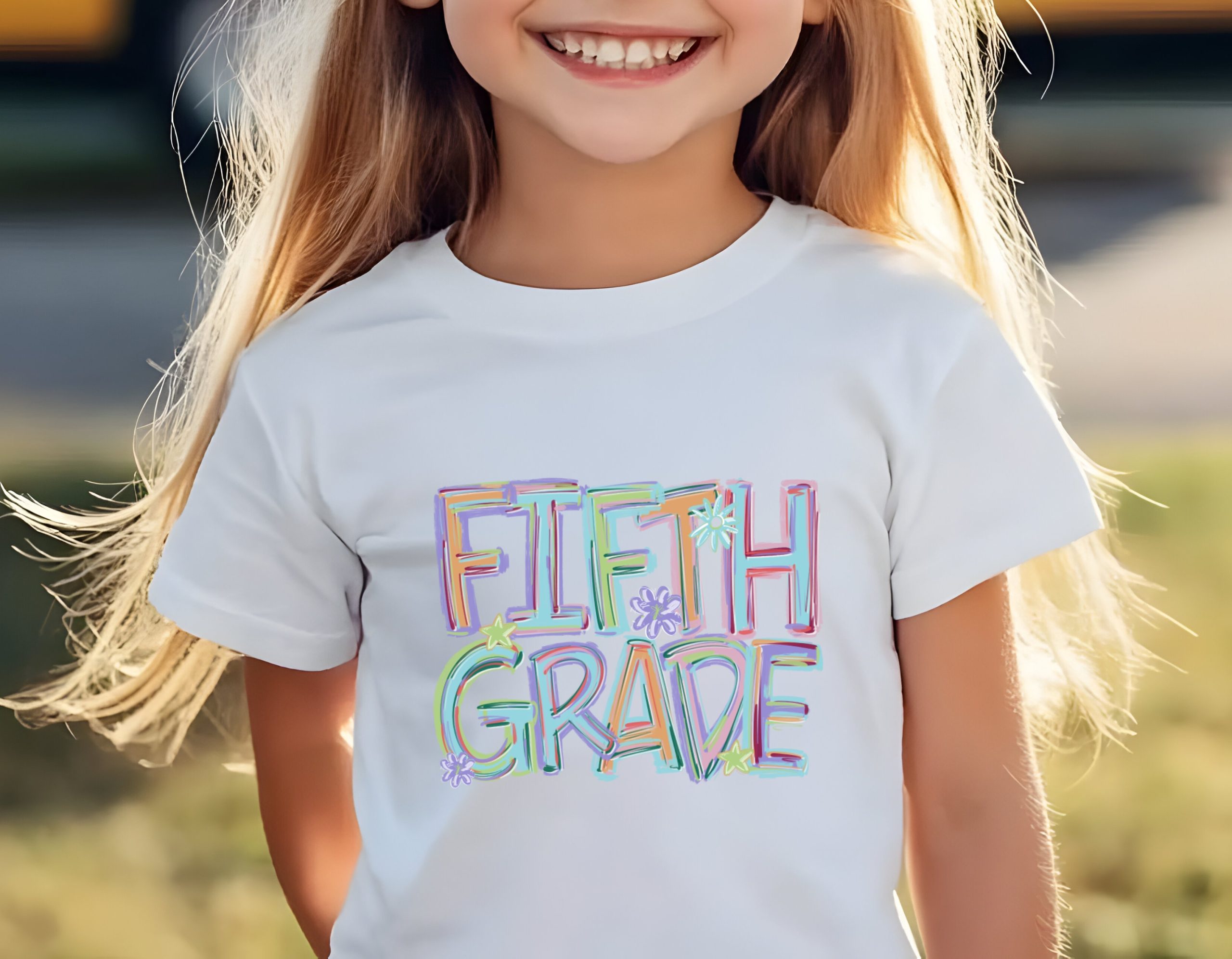 Fifth Grade T-Shirt, Colorful Back to School Tee, Student Shirt, Elementary School Gift, Class of 2024 T-Shirt, Cute Kid's T-Shirt - Image 2