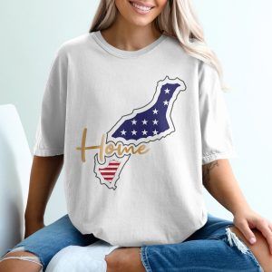 Home State T-Shirt, American Pride Tee, United States Map Shirt, Patriotic Gift, USA Home Apparel, USA T-Shirt