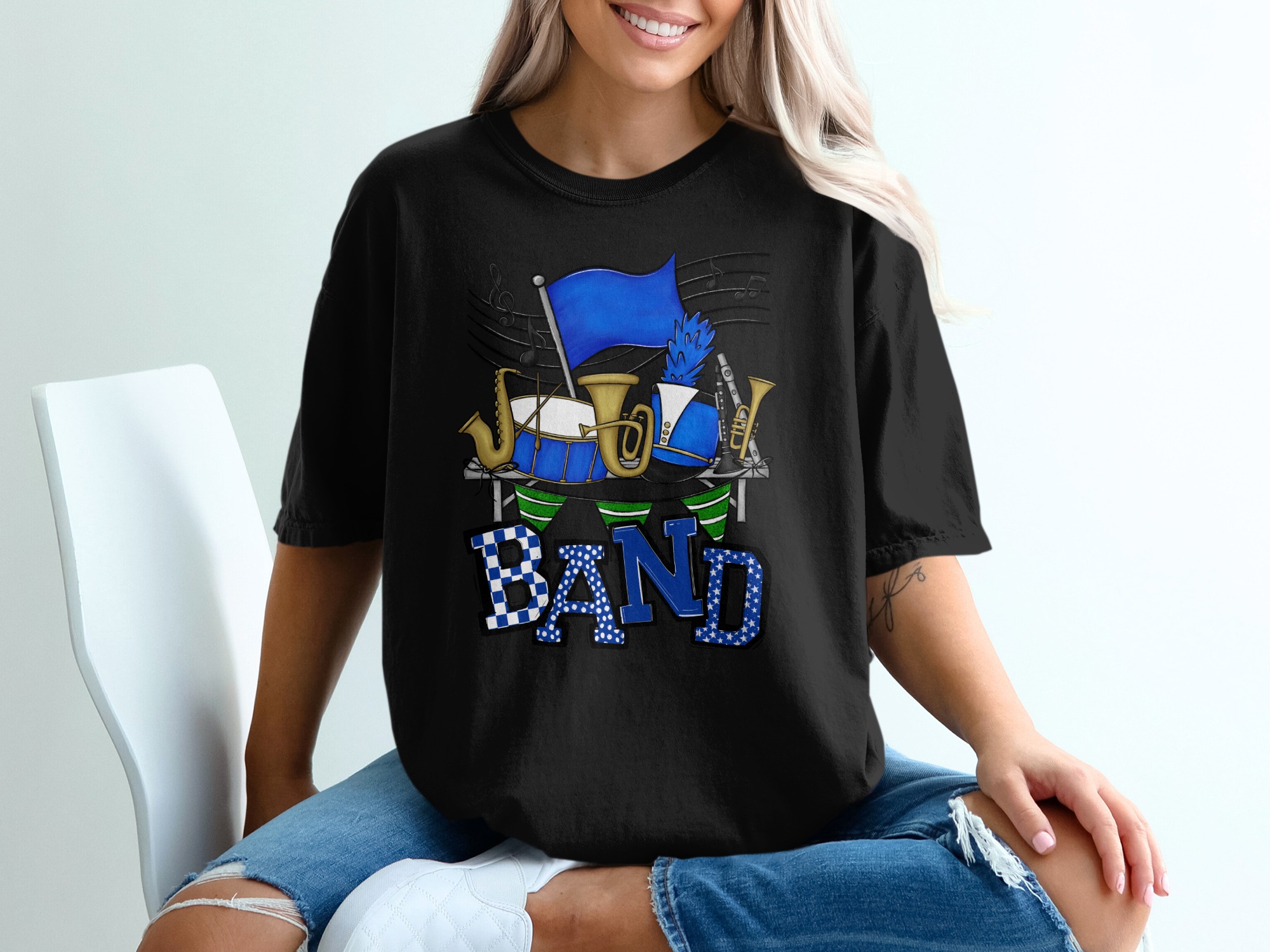Marching Band T-Shirt, Band Instrument Tee, Music T Shirt, Band Gift, School Band TShirt, Gift For Band Member, Band Geek Shirt, Band Mom - Image 2