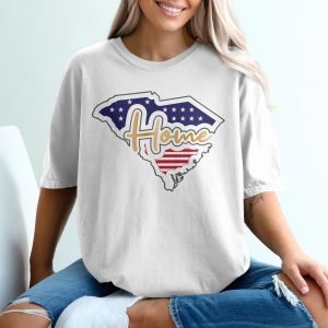 South Carolina Home T-Shirt, Patriotic Gift, USA Pride Tee, State Love Shirt, Southern Charm, Palmetto State T-Shirt, SC Tee
