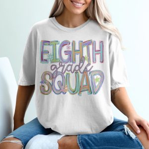 Eighth Grade Squad T-Shirt, Colorful Squad Tee, Back to School Shirt, Graduation T-Shirt, School Spirit Top