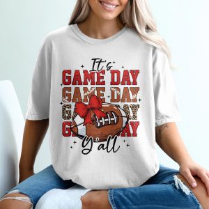 Game Day T-Shirt, Football Tee, It's Game Day Y'all Shirt, Football Season, Gameday Apparel, Cute Football T-Shirt, Gift For Football Fan