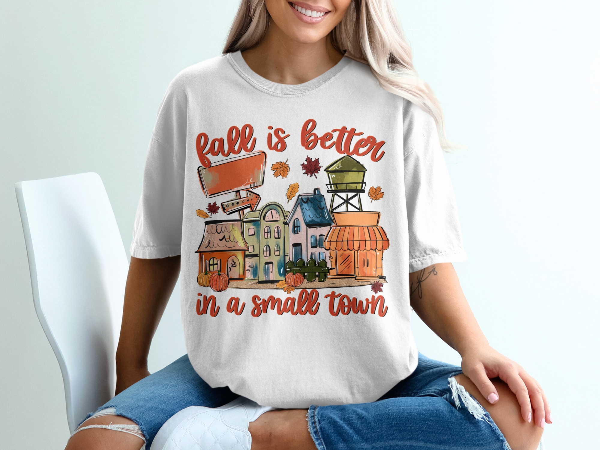 Fall is Better T-Shirt, Small Town Tee, Autumn Leaves Shirt, Pumpkin Patch Shirt, Seasonal Tee, Cozy Fall Shirt, Thanksgiving Gift Tee