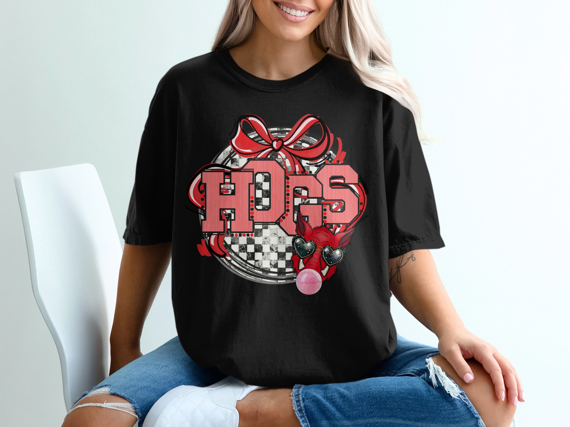 Hogs T Shirt, Devilish Heart Eyes, Graphic Tee, Trendy Devil T Shirt, Funny T Shirt, Unique T Shirt, Statement Tee, Gift Idea - Image 2
