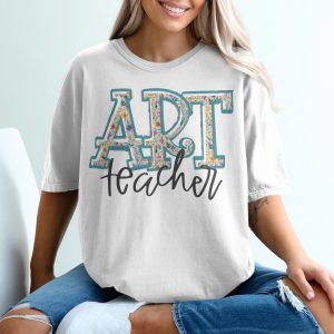 Art Teacher T Shirt, Floral Design T Shirt, Teacher Gift Idea, Art Lover T Shirt, Teacher Appreciation Gift, Gift For Art Teachers