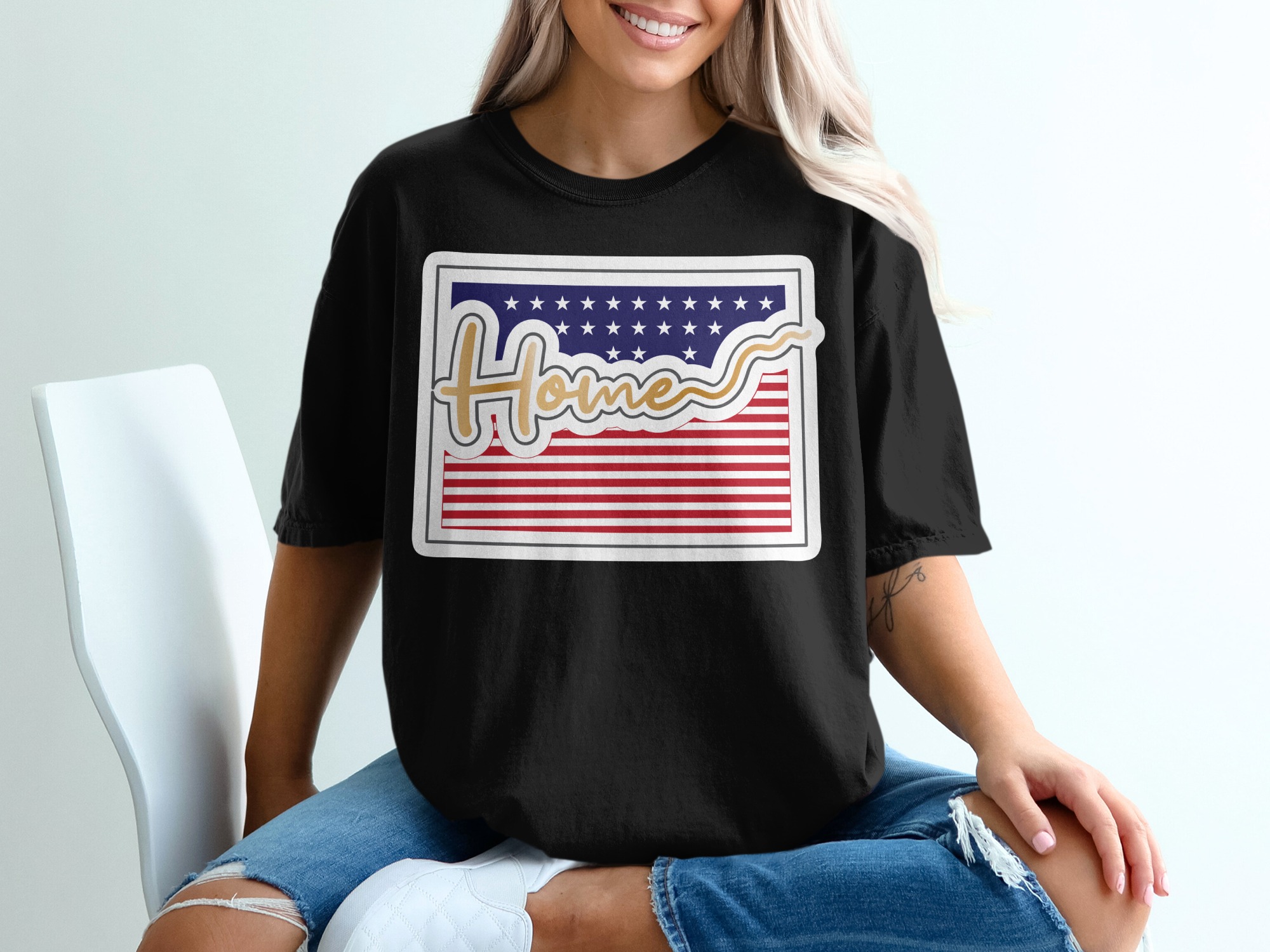 Home State T-Shirt, Patriotic Shirt, USA Flag T Shirt, United States Home Tee, American Pride Gift, Country T Shirt - Image 2