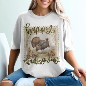 Happy Thanksgiving T-Shirt, Vintage Turkey Shirt, Holiday Season Gift, Thanksgiving Outfit, Festive Tee, Autumn T-Shirt, Family Gathering