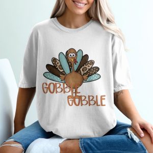Gobble Gobble Turkey T-Shirt, Funny Thanksgiving Shirt, Cute Turkey Design, Holiday Tee, Turkey Lover Shirt, Autumn T-Shirt