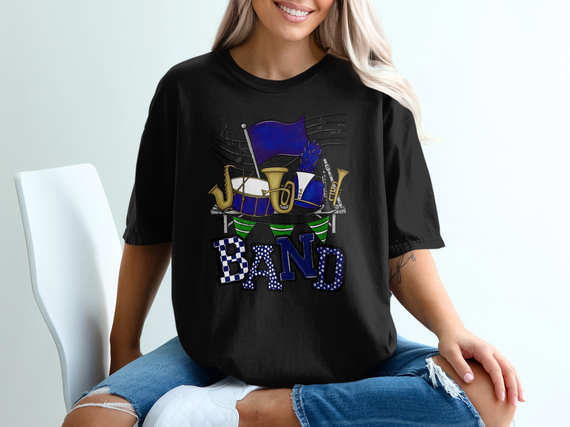 Marching Band T-Shirt, Music T Shirt, Band Instruments Tee, Cute Band Shirt, Concert TShirt, Band Geek Shirt, Band Lover, Band Mom T Shirt - Image 2