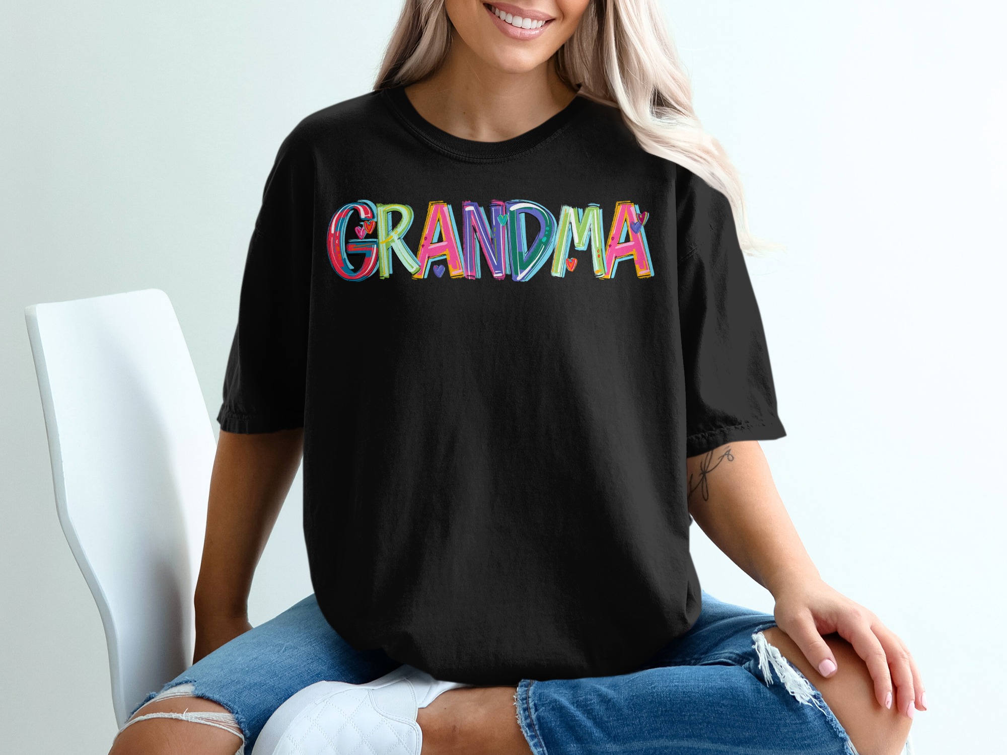 Grandma T Shirt, Colorful Grandma Tee, Gift for Grandma, Best Grandma Ever Shirt, Grandma Birthday Present, Mothers Day Grandma Shirt - Image 2