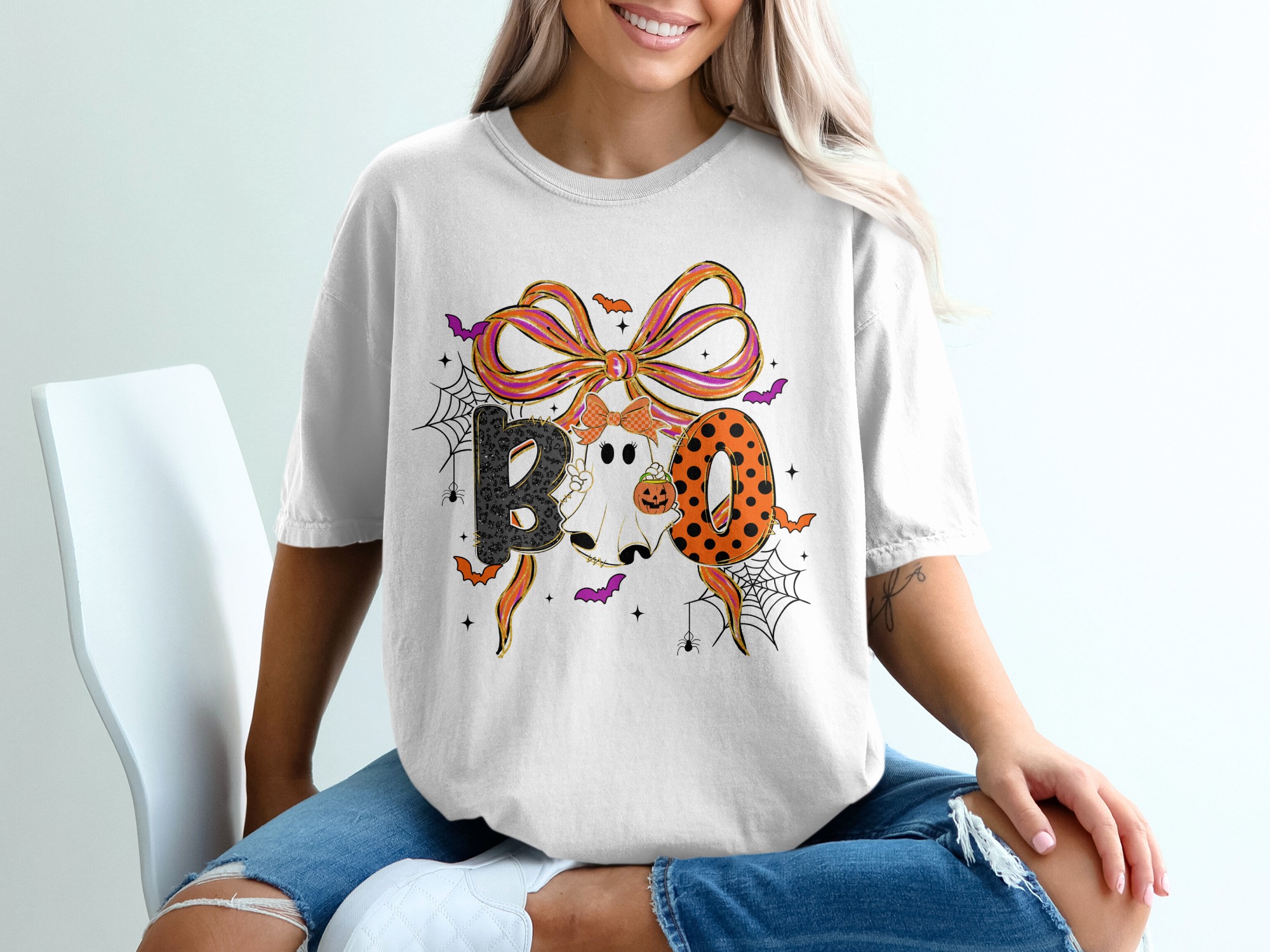 Halloween BOO Shirt, Spooky Season Tee, Ghost T-Shirt, Cute Halloween, Fall Apparel, Costume Party, Funny Halloween, October Shirt