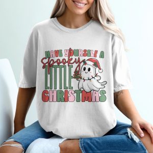 Spooky Christmas T-Shirt, Ghost Christmas T-Shirt, Holiday Ghost Shirt, Cute Christmas Ghost Tee, Funny Spooky Season, Christmas Tee