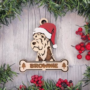 Custom AIREDALE TERRIER Dog Ornament, Pet Memorial Ornament, Personalized Pet Wood Ornament, Dog Christmas Ornament, Pet Ornament, Holiday Decor, Dog Gift