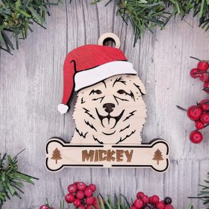 Custom AUSTRALIAN SHEPHERD Dog Ornament, Pet Memorial Ornament, Personalized Pet Wood Ornament, Dog Christmas Ornament, Pet Ornament, Holiday Decor, Dog Gift
