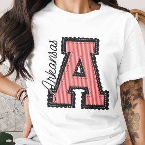 Arkansas Letter A Digital Download, Sublimation Design, DTF Print File, College Team Graphic, School Spirit Art, University Digital File, prepster preppy