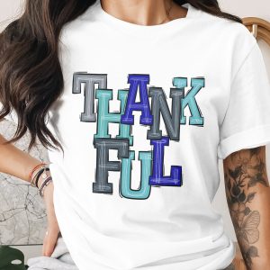 Thankful Design Digital, Sublimation DTF Digital Download PNG, Thanksgiving PNG, Autumn, Fall, Thankful, Holiday Gift, Cute Design