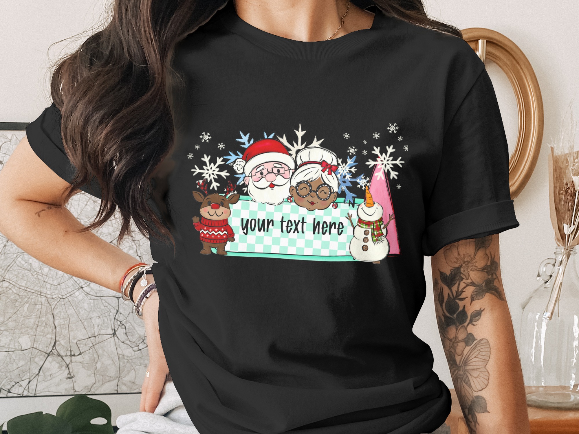 Digital Custom Digital Download Sublimation PNG, Santa, Mrs Claus, Reindeer, Snowman, Christmas, Holiday, Personalized, Your Text Here - Image 2