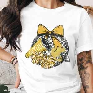Go Team Digital Download, Cheerleader PNG, Sublimation Design, School Spirit, Football Helmet, Pom Poms, Bow, Sports Clipart, Team Pride