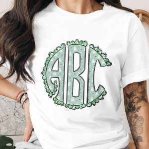 Ghost Monogram Alpha Digital Download, Sublimation DTF, ABC Initial Letters, Halloween Monogram, Glitter Border, Spooky Cute, DIY Crafts