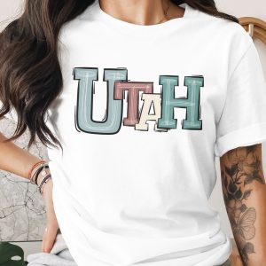 Utah State Digital Download, Sublimation PNG, DTF Print, Digital Design for Shirts, Colorful State Pride, Western Graphic, DIY Project