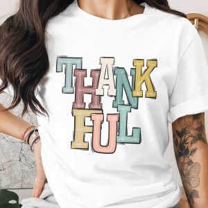Thankful Digital Download PNG,Sublimation DTF Digital,Fall Thanksgiving Print,Retro Font Design,Tshirt Design,Commercial Use