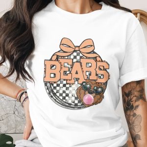 Bears Digital Download, Sublimation PNG, DTF, Cute Bear with Bubble Gum, Heart Glasses, Digital File for T shirts, Team Spirit Design