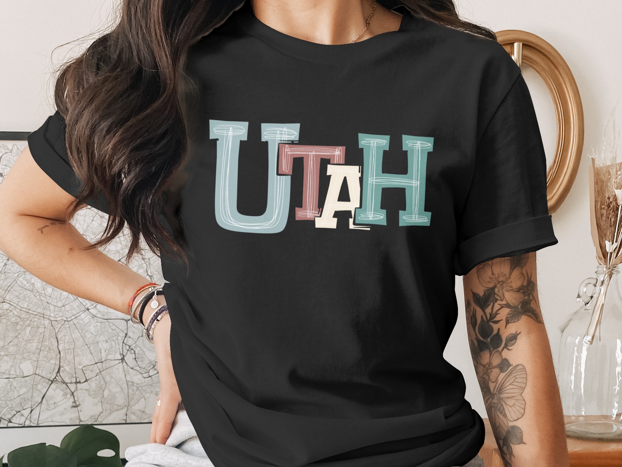 Utah State Digital Download, Sublimation PNG, DTF Print, Digital Design for Shirts, Colorful State Pride, Western Graphic, DIY Project - Image 2