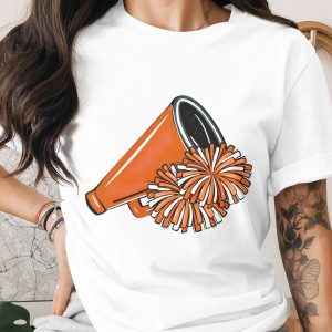 Cheerleader Digital Download PNG, Pom Poms Sublimation Design, Cheerleading Megaphone Clipart, Team Spirit Graphics, DIY Crafts Digital