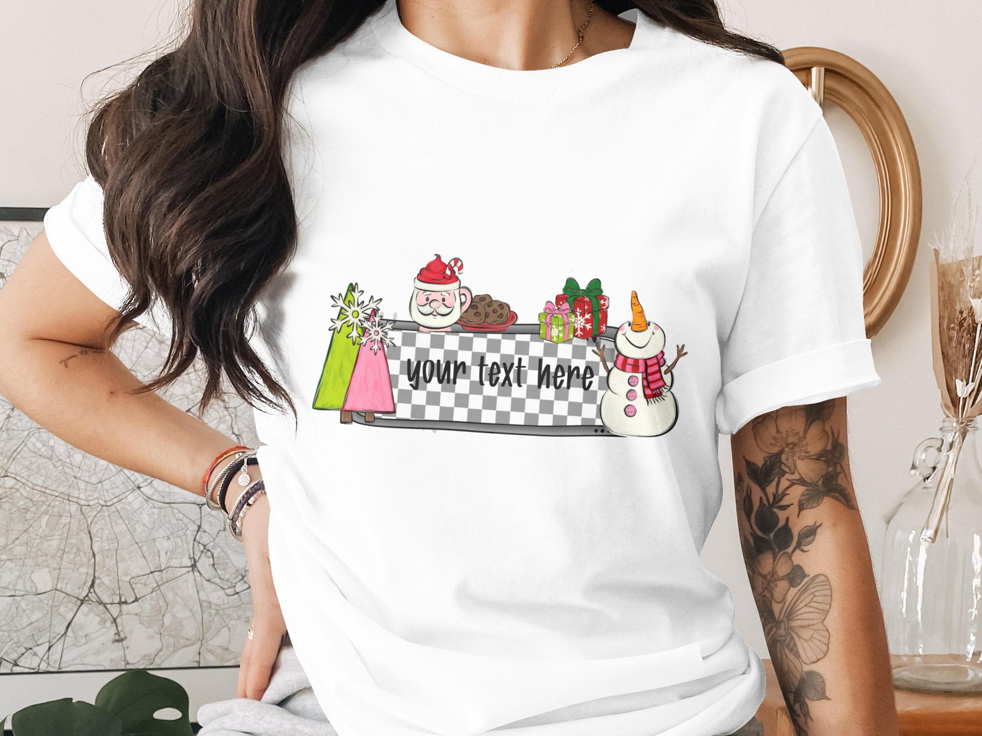 Digital,Custom Digital Download Sublimation PNG, Christmas Snowman, Santa Mug, Cookie Plate, Gifts and Trees, Personalized Text, DIY Design
