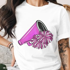 Cheerleader Digital Download PNG, Pom Poms and Megaphone Sublimation Design, Spirit Squad Graphic, Sports Fan Art, High School Cheer
