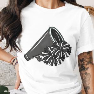 Cheerleader Sublimation Digital Download PNG, School Spirit, Megaphone and Pom Poms, Graphic Design for T-Shirts, Mugs, Digital Download