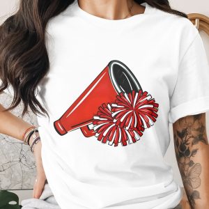 Cheerleader Sublimation Design PNG, Digital Download for T shirts, Megaphone Pom poms, Cheerleading Clipart, Team Spirit Graphic