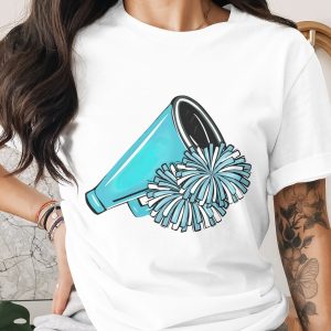 Cheerleading Digital Download, PNG Sublimation Design, Megaphone, Pom Poms, Cheerleader, School Spirit, Sports Design, Digital File