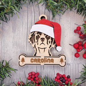 Custom BRITANNY Dog Ornament, Pet Memorial Ornament, Personalized Pet Wood Ornament, Dog Christmas Ornament, Pet Ornament, Holiday Decor, Dog Gift