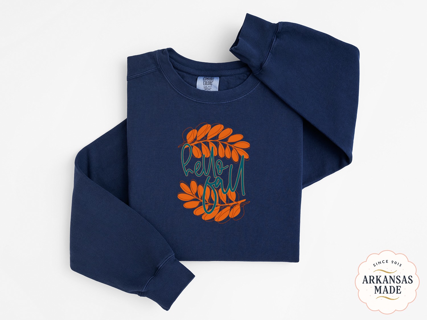 Hello Fall Sweatshirt, Autumn Leaves Sweatshirt, Fall Season Clothing, Trendy Fall Sweatshirt, Cozy Autumn Outfit, Stylish Fall Fashion