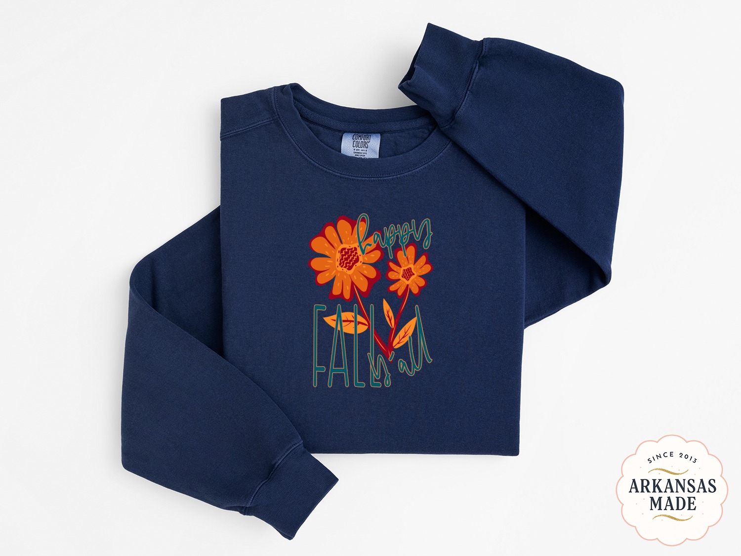 Happy Fall Yall Sweatshirt, Autumn Sweatshirt, Floral Sweatshirt, Fall Flower Graphic Sweatshirt, Thanksgiving Sweatshirt, Festive