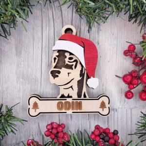 Custom DOBERMAN Dog Ornament, Pet Memorial Ornament, Personalized Pet Wood Ornament, Dog Christmas Ornament, Pet Ornament, Holiday Decor, Dog Gift