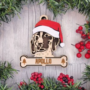 Custom GERMAN SHORTHAIRED POINTER Dog Ornament, Pet Memorial Ornament, Personalized Pet Wood Ornament, Dog Christmas Ornament, Pet Ornament, Holiday Decor, Dog Gift