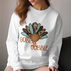 Gobble Long Sleeve T-Shirt, Cute Turkey Tee, Thanksgiving Shirt, Fall Apparel, Festive Long Sleeve, Holiday Gift, Autumn Fashion
