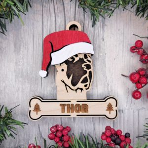Custom GREAT DANE Dog Ornament, Pet Memorial Ornament, Personalized Pet Wood Ornament, Dog Christmas Ornament, Pet Ornament, Holiday Decor, Dog Gift