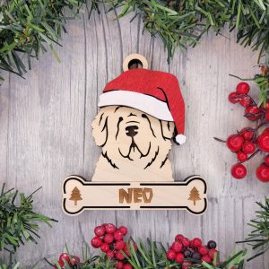 Custom NEWFOUNDLAND Dog Ornament, Pet Memorial Ornament, Personalized Pet Wood Ornament, Dog Christmas Ornament, Pet Ornament, Holiday Decor, Dog Gift