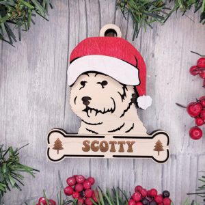 Custom Dog Ornament, Pet Memorial Ornament, Personalized Pet Wood Ornament, Dog Christmas Ornament, Pet Ornament, Holiday Decor, Dog Gift