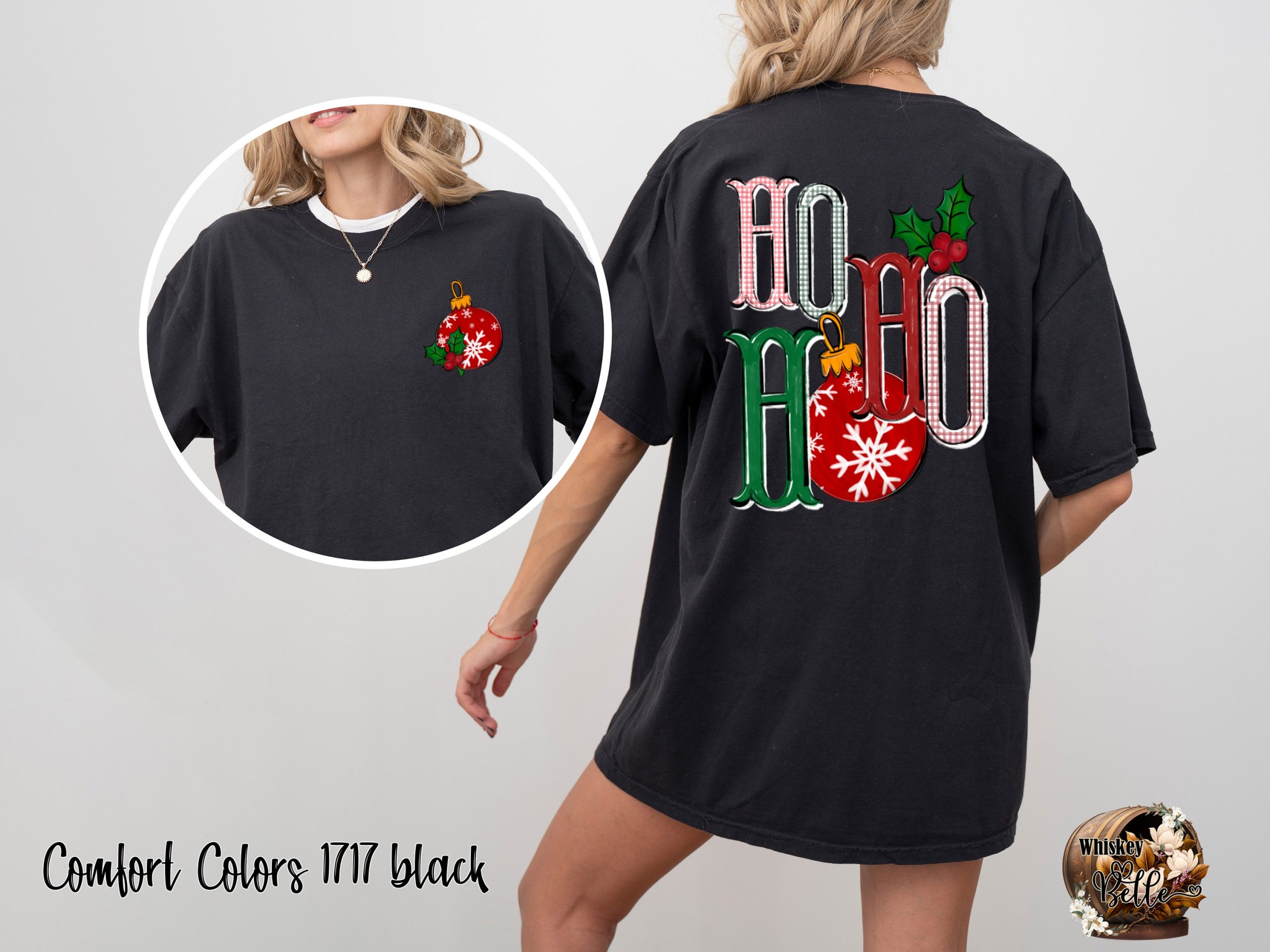 Ho Ho Ho Christmas T-Shirt, Holiday T Shirt, Ornament Tee, Christmas Ornament Shirt, Xmas Shirt, Seasonal T-shirt, Gift Idea - Image 2