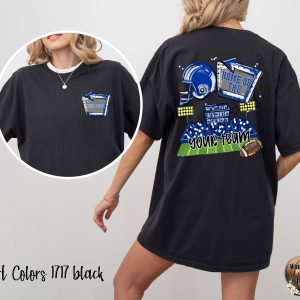 Football T-Shirt, Custom Team, Game Day Tee, Personalized Shirt, Sports Fan Gift, Home Team Pride, Stadium Design, Football Season