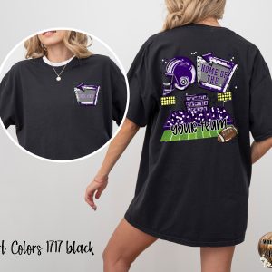 Custom Football T Shirt, Game Day Tee, Personalized Team Name Shirt, Sports Fan Gift, College Football T-Shirt, Football Season Shirts