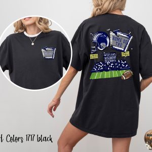Football Stadium T-Shirt, Home of The, Game Day Tee, Team Spirit Shirt, Sports Fan Gift, Personalized T Shirt, Custom Back To School
