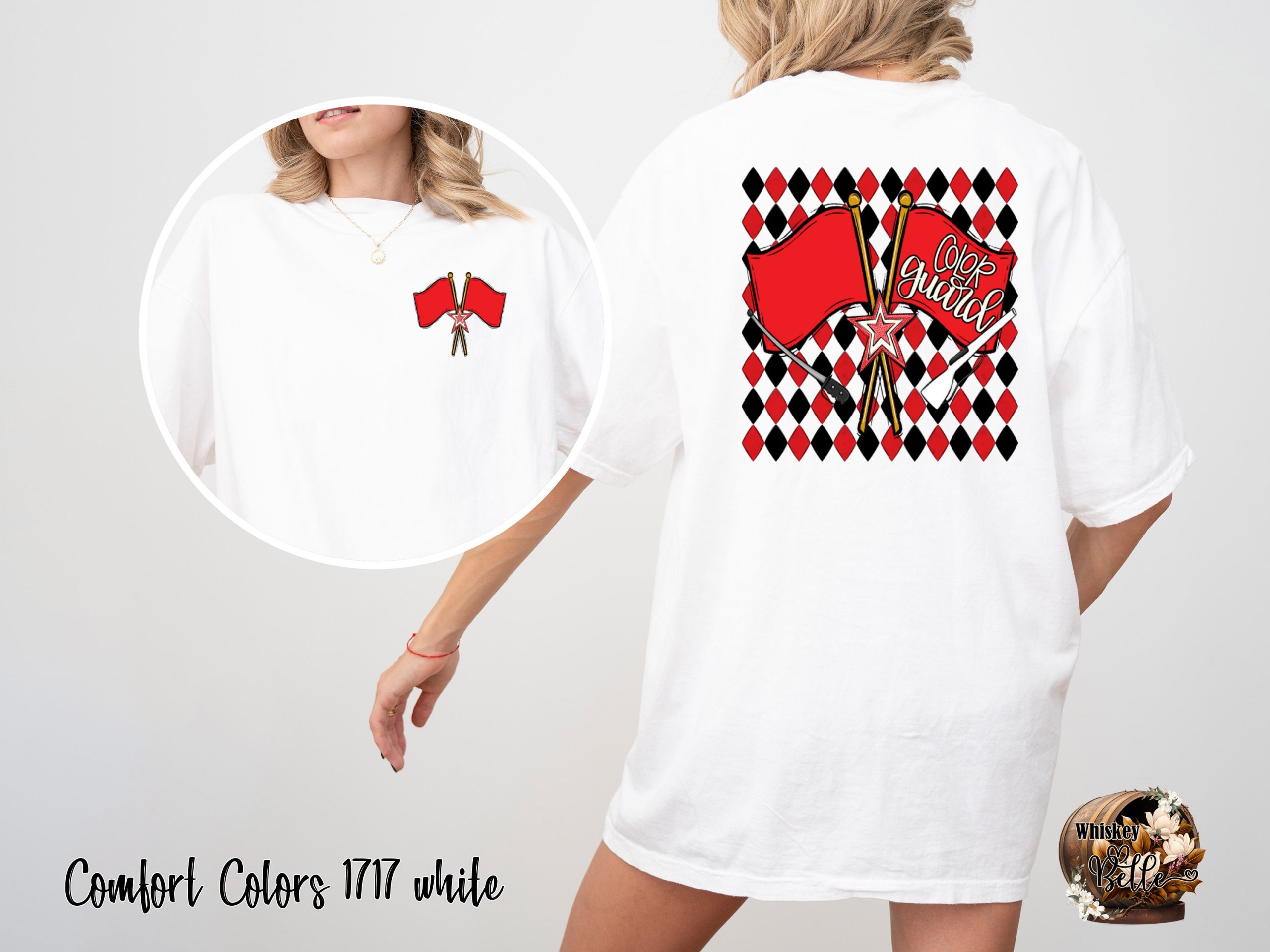 Color Guard Design T-Shirt, Marching Band Tee, Flag Spinning Gift, High School Team Apparel, Drill Team Outfit, Performance Crew Shirt