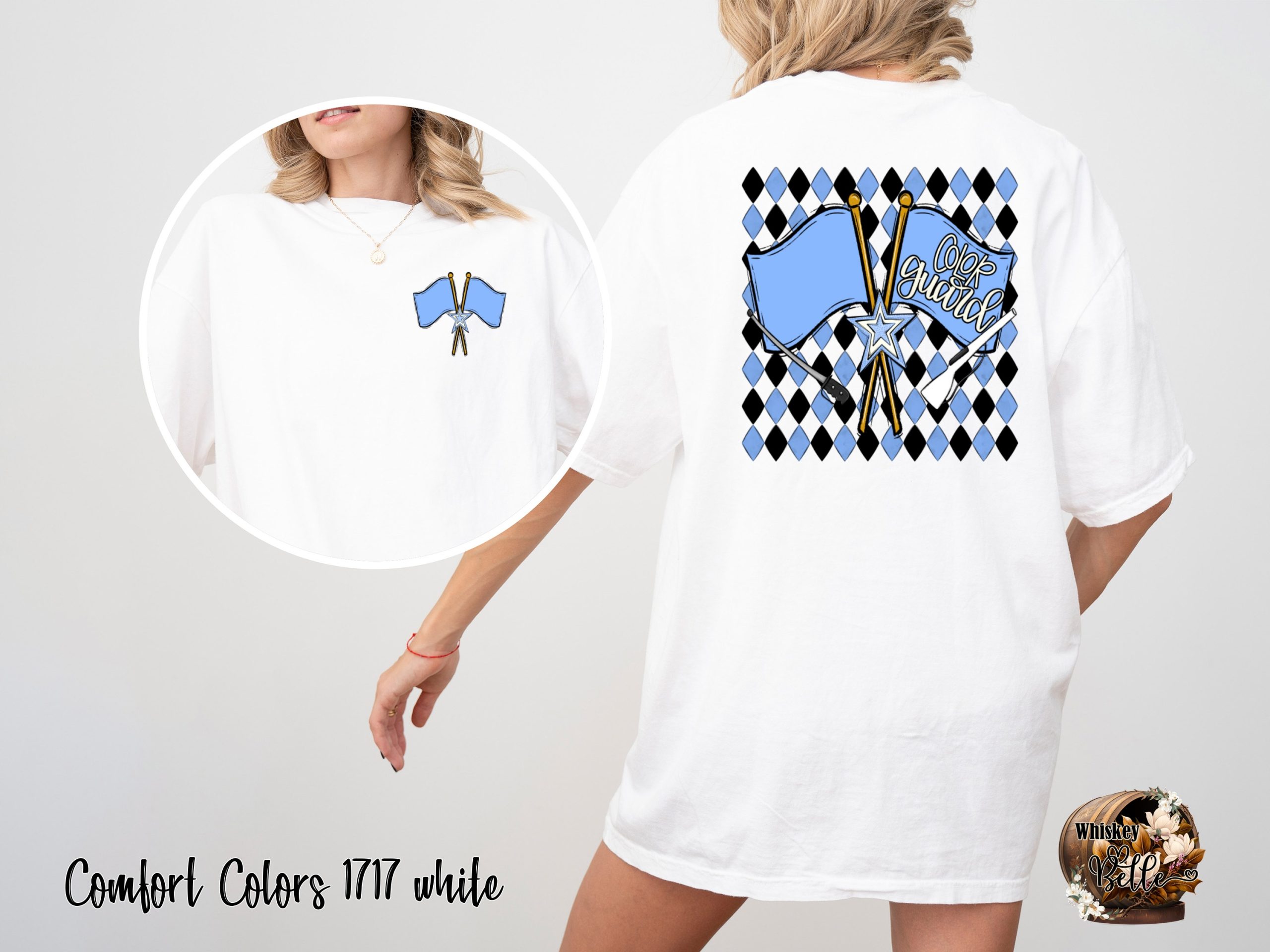 Color Guard T-Shirt, Band Shirt, High School Color Guard, Marching Band Tee, Flags, Diamond Pattern, Performance Tee, Band Mom, Gift