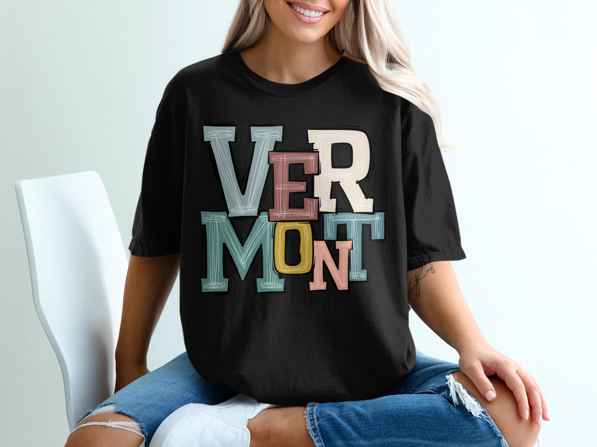 Vermont State Pride Graphic Design Women T-Shirt - Image 2