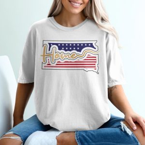 South Dakota Home T-Shirt, Patriotic Shirt, State Pride, American Flag Shirt, Souvenir Shirt, Gift Idea T-Shirt